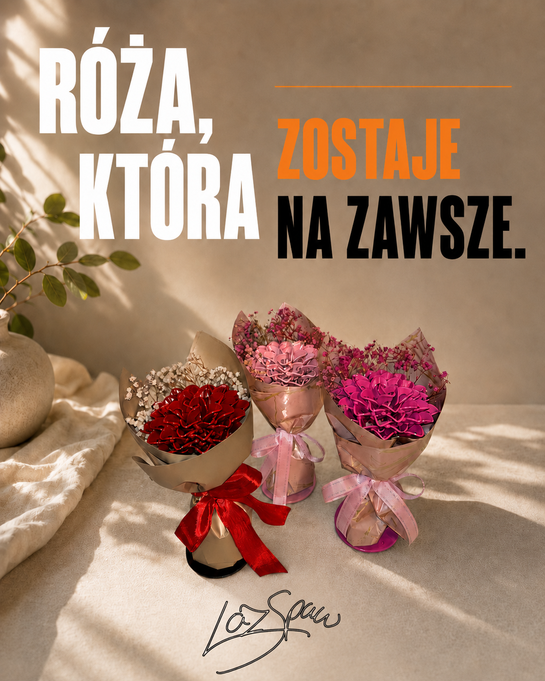 Bukiety stalowych róż LazSpaw